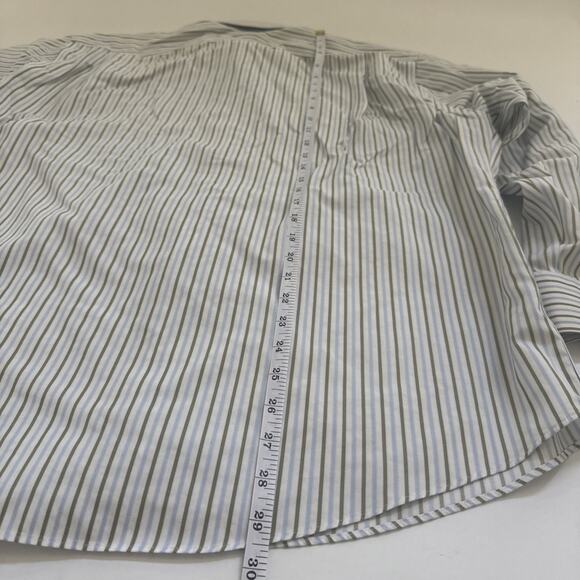 Nordstrom Smartcare Striped Button Down Long Sleeve Shirt 16 1/2-33 Wrinkle Free - Picture 8 of 11